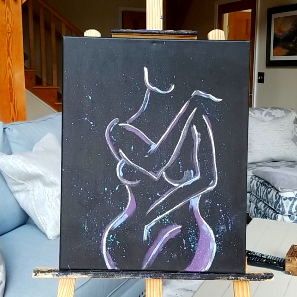 Abstract acrylic painting original